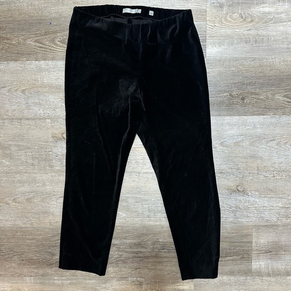 Vince Pull-On Split Hem Velvet Ankle Pant in Black Size Small - Picture 3 of 9
